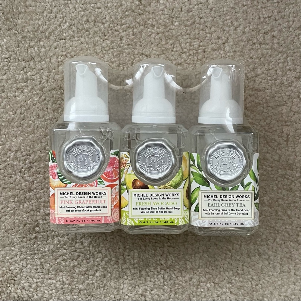 Michel Design Works Mini Hand Soap Set: Pink Grapefruit, Avocado, Earl Grey Tea - Picture 16 of 16
